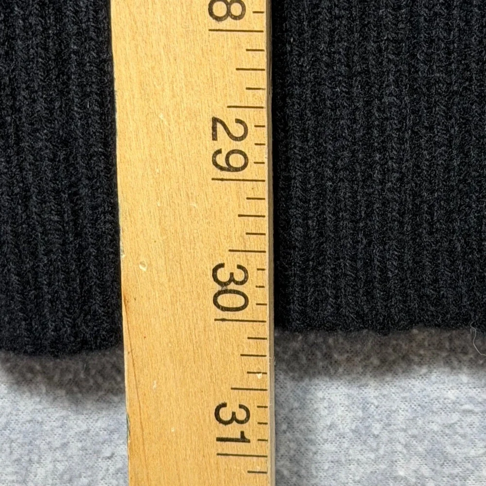 Orvis Mens Shawl Collar‎ Lambswool Sweater Charcoal Black 3-Button Knit Large